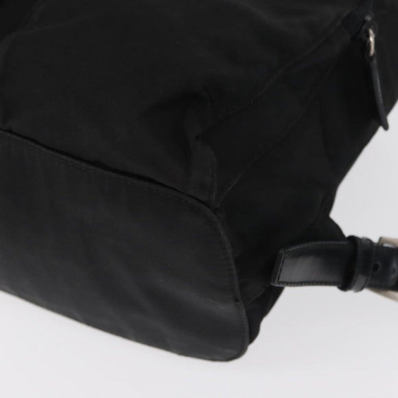 PRADA Backpack Nylon Black Silver Auth yk19964