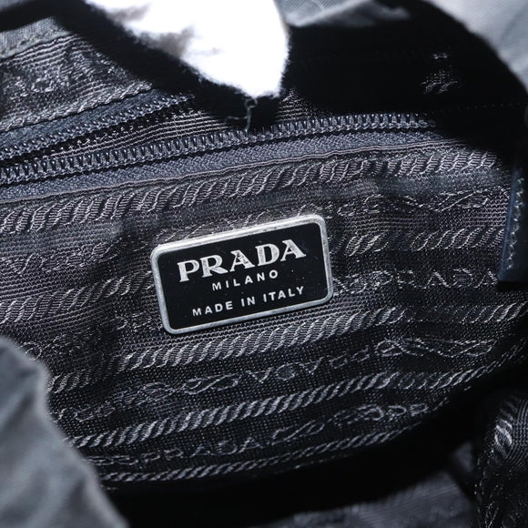PRADA Backpack Nylon Black Silver Auth yk19964