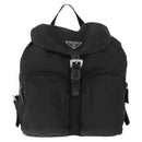 PRADA Backpack Nylon Black Silver Auth yk19964-2
