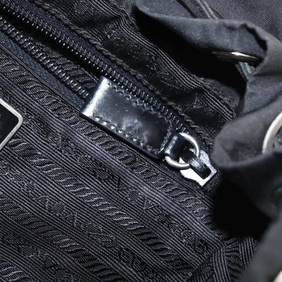 PRADA Backpack Nylon Black Silver Auth yk19964