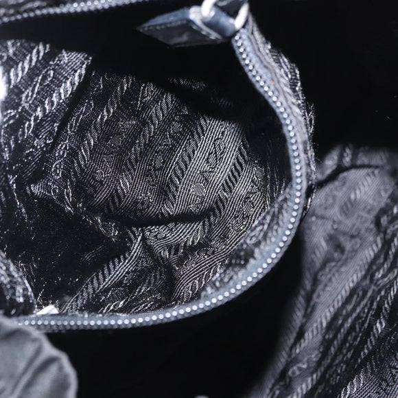 PRADA Backpack Nylon Black Silver Auth yk19964