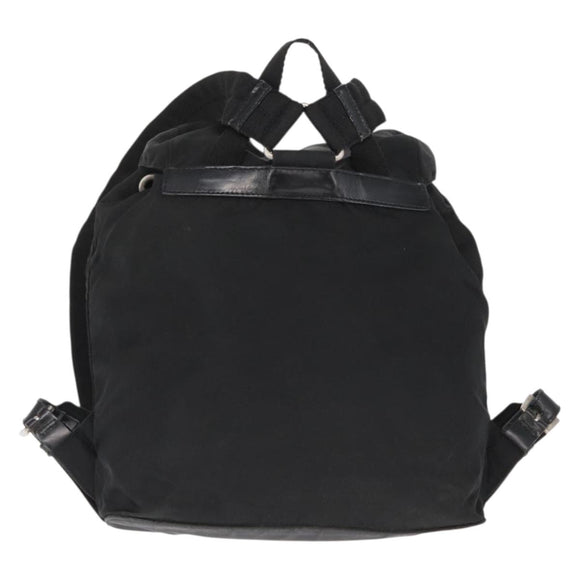 PRADA Backpack Nylon Black Silver Auth yk19964