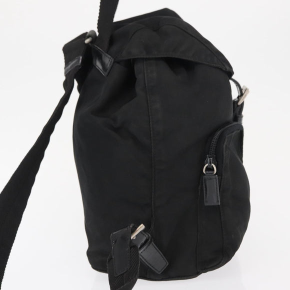 PRADA Backpack Nylon Black Silver Auth yk19964