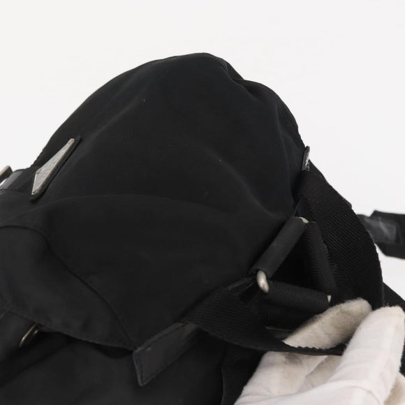 PRADA Backpack Nylon Black Silver Auth yk19964