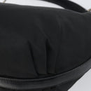 PRADA Schultertasche Nylon Schwarz Silber Original yk19971-15