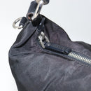 PRADA Schultertasche Nylon Schwarz Silber Original yk19971-10