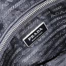 PRADA Schultertasche Nylon Schwarz Silber Original yk19971-17
