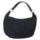 PRADA Schultertasche Nylon Schwarz Silber Original yk19971-1