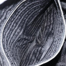 PRADA Schultertasche Nylon Schwarz Silber Original yk19971-21