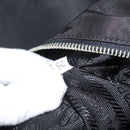 PRADA Schultertasche Nylon Schwarz Silber Original yk19971-12