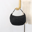 PRADA Schultertasche Nylon Schwarz Silber Original yk19971-22