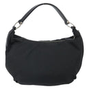 PRADA Schultertasche Nylon Schwarz Silber Original yk19971-2