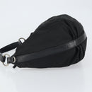 PRADA Schultertasche Nylon Schwarz Silber Original yk19971-4