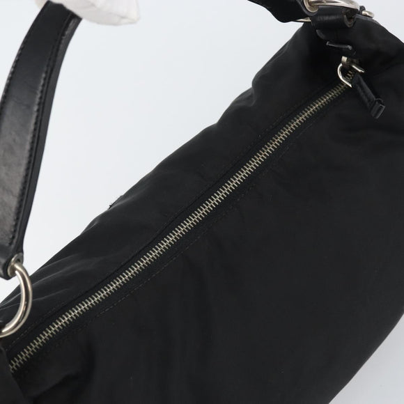 PRADA Shoulder Bag Nylon Black Silver Auth yk19971