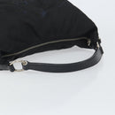 PRADA Schultertasche Nylon Schwarz Silber Original yk19971-7