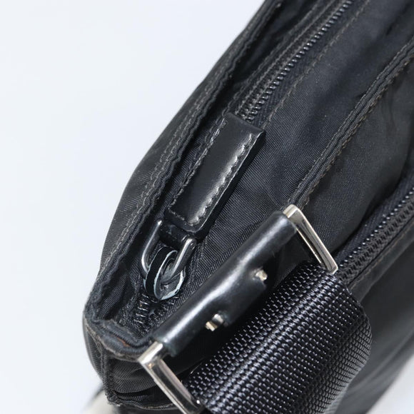 PRADA Shoulder Bag Nylon Black Silver Auth yk19974