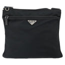 PRADA Shoulder Bag Nylon Black Silver Auth yk19974-13
