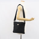 PRADA Shoulder Bag Nylon Black Silver Auth yk19974-23