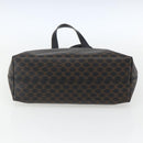 CELINE Macadam Canvas Hand Bag PVC Leather Black Gold Auth yk19981-5