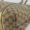 GUCCI GG Crystal Tote Bag Coated Canvas Beige Gold 197953 Auth yk19987-10