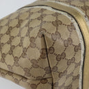 GUCCI GG Crystal Tote Bag Coated Canvas Beige Gold 197953 Auth yk19987-11