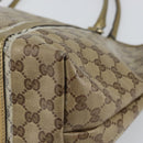 GUCCI GG Crystal Tote Bag Coated Canvas Beige Gold 197953 Auth yk19987-12