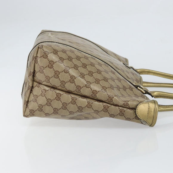 GUCCI GG Crystal Tote Bag Coated Canvas Beige Gold 197953 Auth yk19987