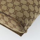 GUCCI GG Canvas Shoulder Bag Beige Silver 146236 Auth yk19988-13