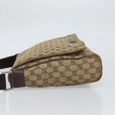 GUCCI GG Canvas Shoulder Bag Beige Silver 146236 Auth yk19988-5