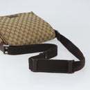 GUCCI GG Canvas Shoulder Bag Beige Silver 146236 Auth yk19988-7