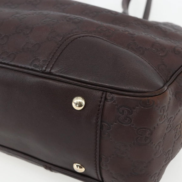 GUCCI Guccissima GG Canvas Tote Bag Leather Brown Gold 163805 Auth yk19990