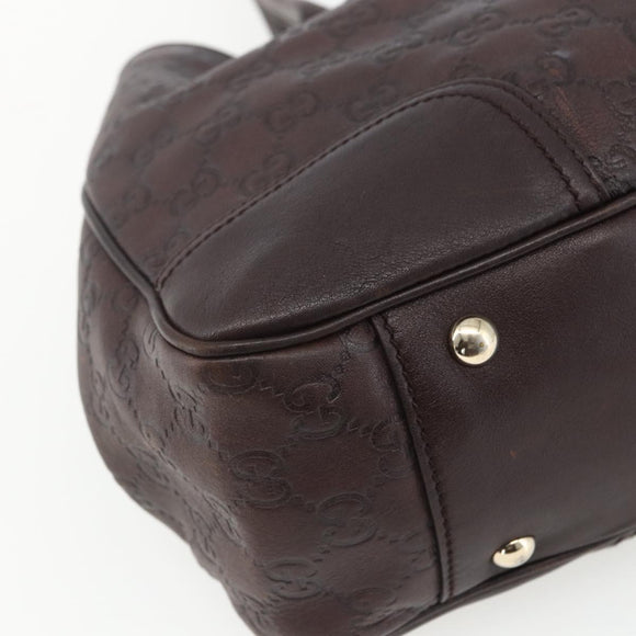 GUCCI Guccissima GG Canvas Tote Bag Leather Brown Gold 163805 Auth yk19990