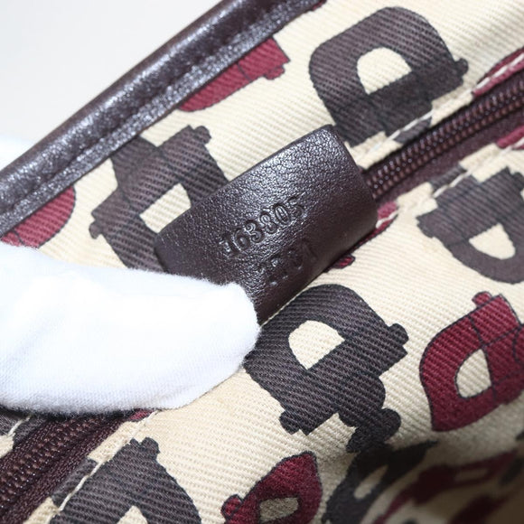 GUCCI Guccissima GG Canvas Tote Bag Leather Brown Gold 163805 Auth yk19990