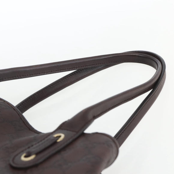 GUCCI Guccissima GG Canvas Tote Bag Leather Brown Gold 163805 Auth yk19990