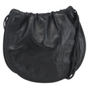 LOEWE Anagram Shoulder Bag Leather Black Gold Auth yk19995-1