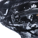 LOEWE Anagram Shoulder Bag Leather Black Gold Auth yk19995-17