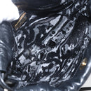 LOEWE Anagram Shoulder Bag Leather Black Gold Auth yk19995-11