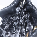 LOEWE Anagram Shoulder Bag Leather Black Gold Auth yk19995-19