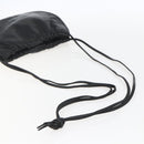 LOEWE Anagram Shoulder Bag Leather Black Gold Auth yk19995-7