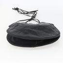 LOEWE Anagram Shoulder Bag Leather Black Gold Auth yk19995-5