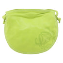 LOEWE Anagram Shoulder Bag Leather Green Gold Auth yk19996-13