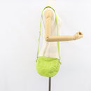 LOEWE Anagram Shoulder Bag Leather Green Gold Auth yk19996-20