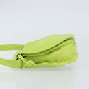 LOEWE Anagram Shoulder Bag Leather Green Gold Auth yk19996-4