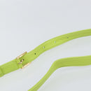 LOEWE Anagram Shoulder Bag Leather Green Gold Auth yk19996-8