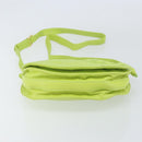 LOEWE Anagram Shoulder Bag Leather Green Gold Auth yk19996-5