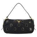 PRADA Bijoux Shoulder Bag Nylon Black Gold Auth yk19999V-2