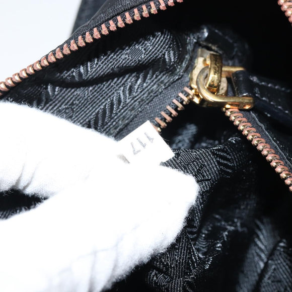PRADA Bijoux Shoulder Bag Nylon Black Gold Auth yk19999V