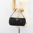 PRADA Bijoux Shoulder Bag Nylon Black Gold Auth yk19999V-24