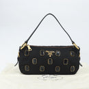 PRADA Bijoux Shoulder Bag Nylon Black Gold Auth yk19999V-25