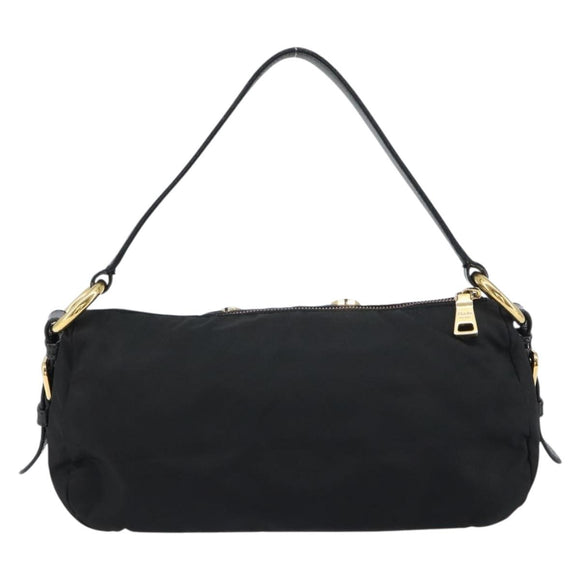 PRADA Bijoux Shoulder Bag Nylon Black Gold Auth yk19999V